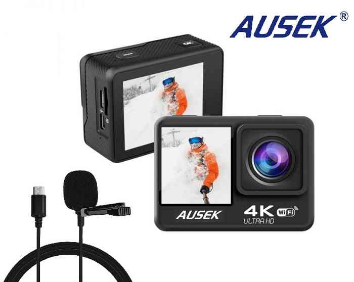 Ausek Q60 4K Ultra HD Touch Dual Screen selfie-time action...